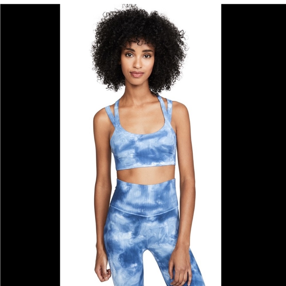 Free people movement blue tie dye set